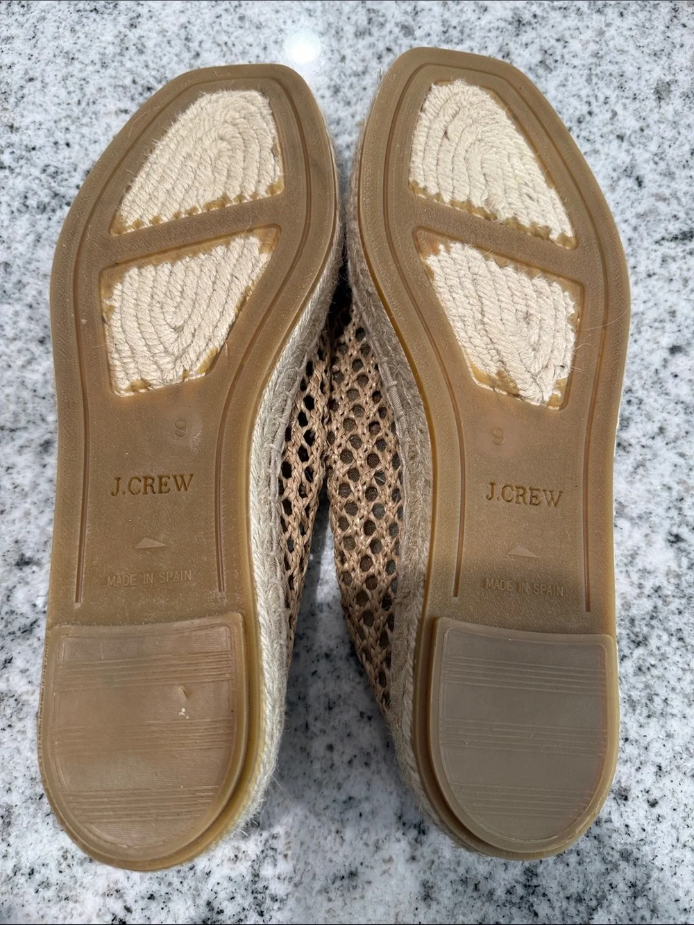 J. Crew Natural Tan Woven Mary Jane Espadrilles